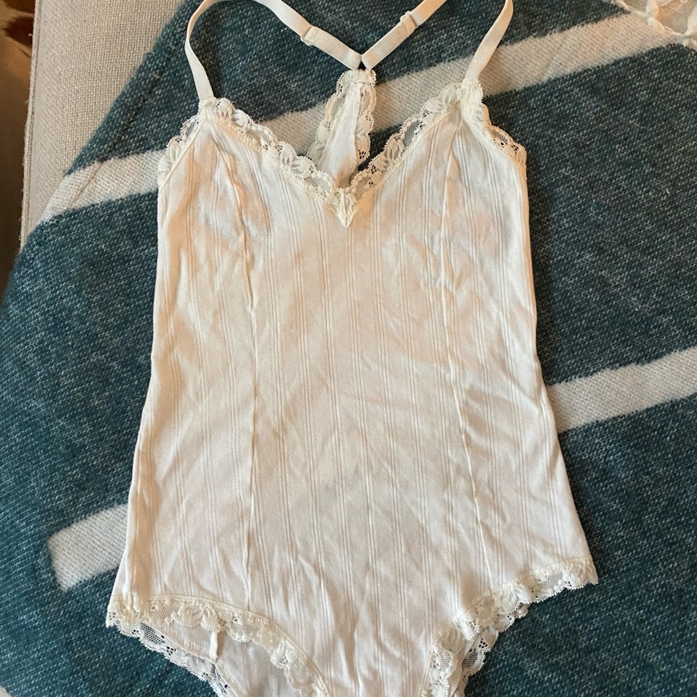 Aerie Ribbed Lace Bodysuit
